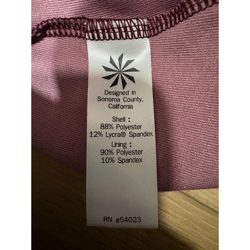 Athleta Purple Mesh Print Ombre Activewear Tank Built-in Bra Workout Top Small - Picture 5 of 8